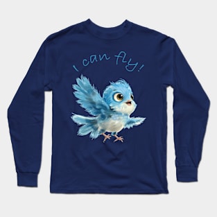 I can fly! Blue bird Long Sleeve T-Shirt